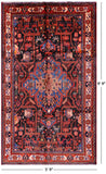 Black New Persian Authentic Nahavand Rug - 5' 9" X 9' 9" - Golden Nile