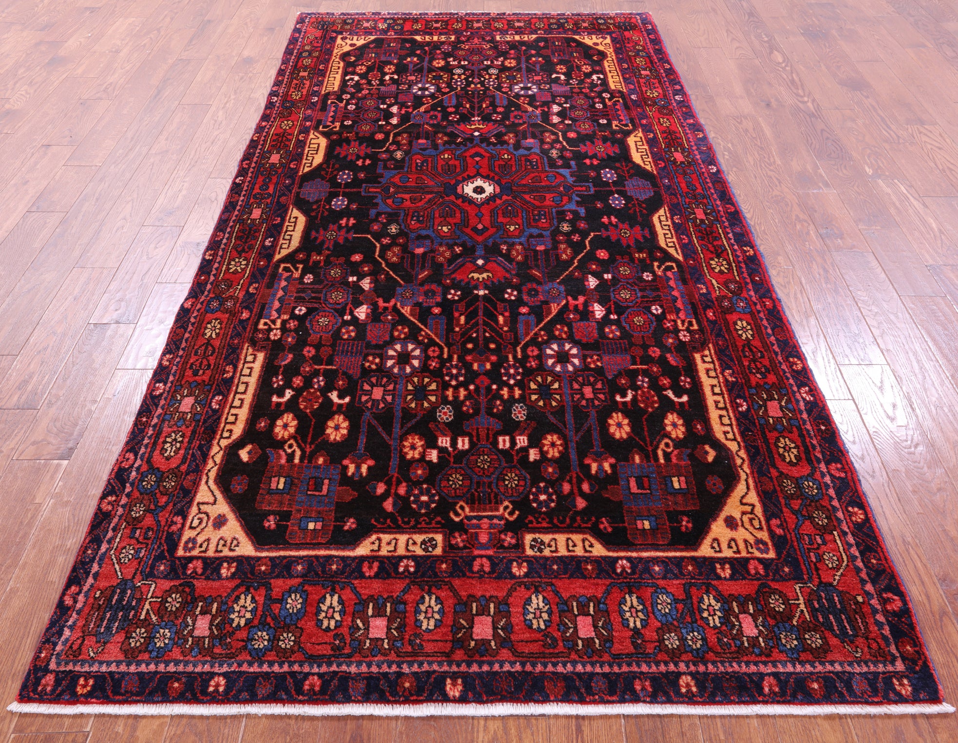 New 5' 4" X 10' 7" Authentic Wool Nahavand Persian Rug