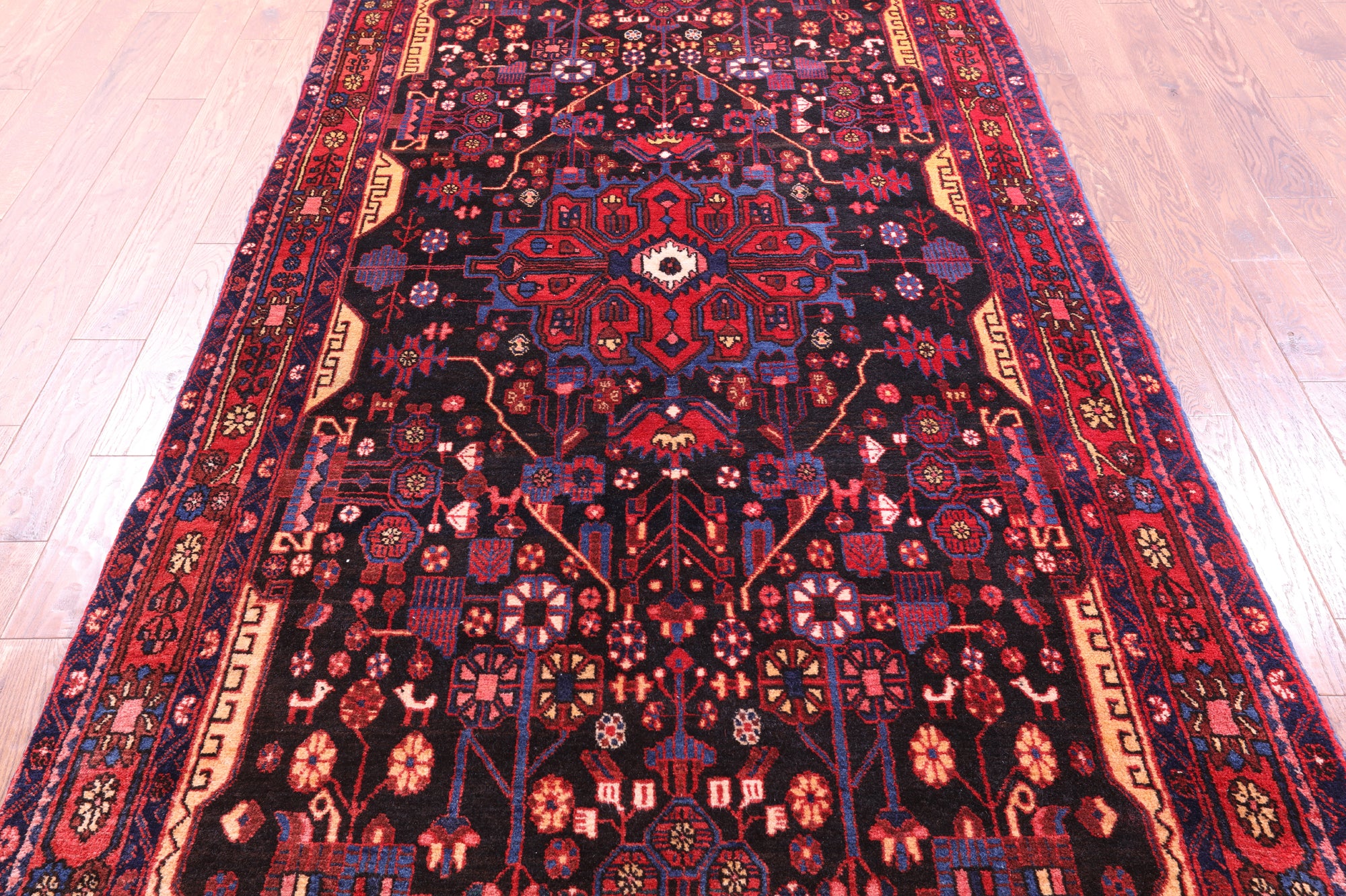 New 5' 4" X 10' 7" Authentic Wool Nahavand Persian Rug