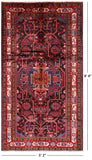 Black New Persian Nahavand Handmade Rug - 5' 2" X 9' 4" - Golden Nile
