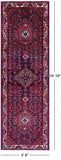 Blue Runner New Authentic Persian Hamadan Hand Knotted Rug - 3' 6" X 10' 10" - Golden Nile