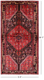 Black Handmade New Authentic Persian Hamadan Rug - 5' 4" X 10' 1" - Golden Nile