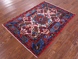 Ivory New Authentic Persian Nahavand Wool Rug - 3' 5" X 4' 8" - Golden Nile