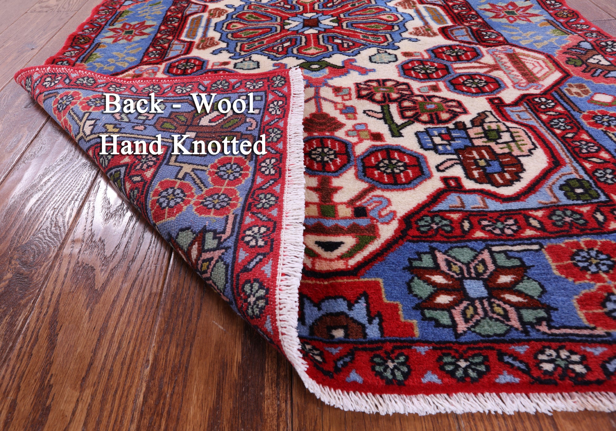 Ivory New Authentic Persian Nahavand Wool Rug - 3' 5" X 4' 8" - Golden Nile
