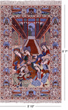 Signed Isfahan Authentic Persian Pictorial Hand Knotted Wool & Silk Area Rug - 3' 10" X 5' 7" - Golden Nile