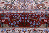 Ivory Signed Authentic Persian Isfahan Hand Knotted Wool & Silk Rug - 4' 11" X 7' 8" - Golden Nile