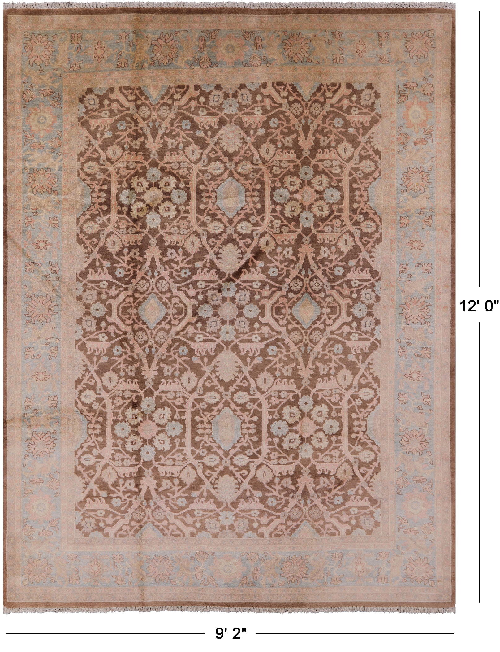 Peshawar Handmade Wool Rug - 9' 2" X 12' 0" - Golden Nile