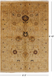 Peshawar Hand Knotted Wool Rug - 6' 3" X 8' 10" - Golden Nile