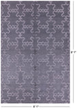 Moroccan Flat Weave Wool Rug - 6' 1" X 9' 1" - Golden Nile