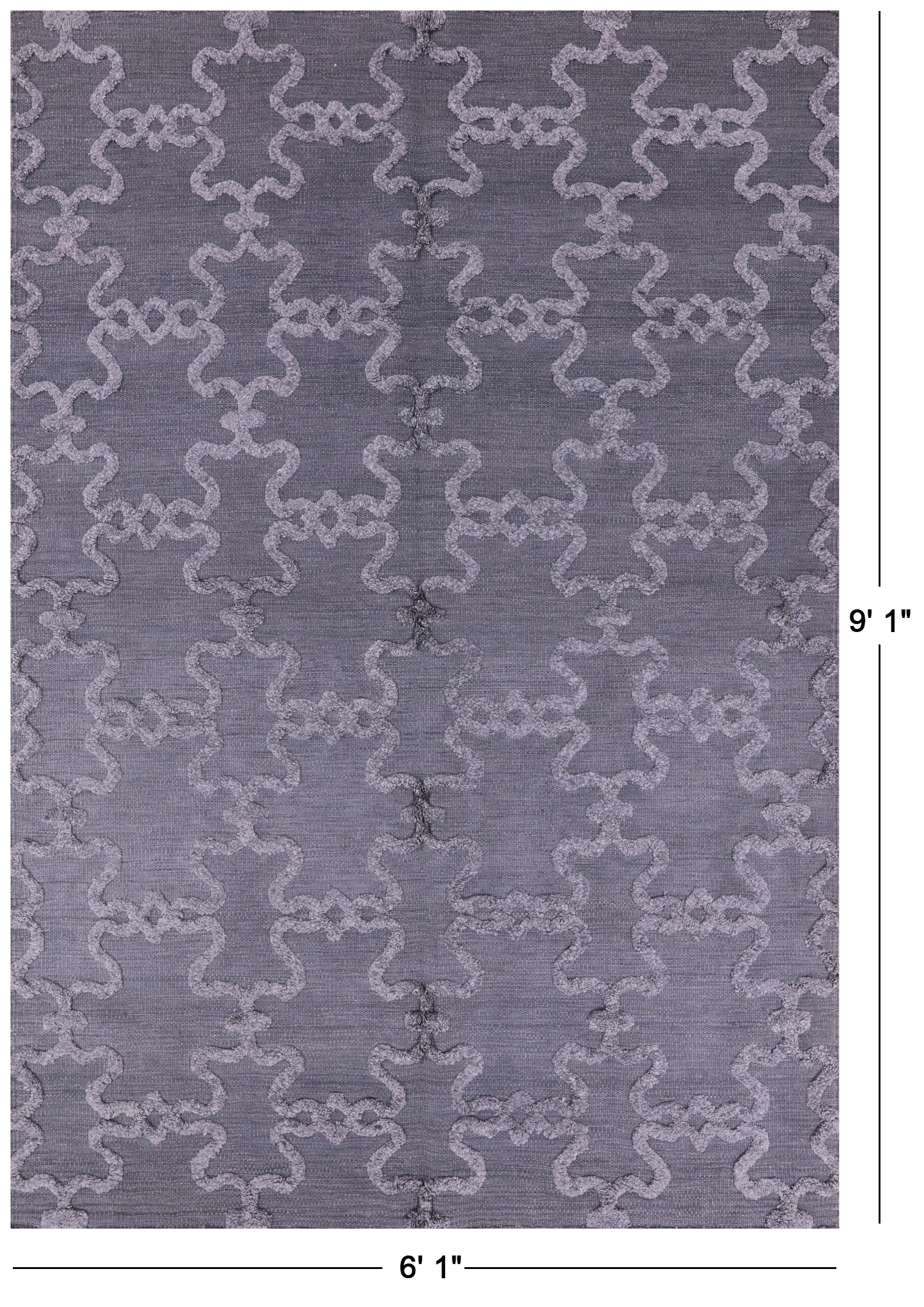 Moroccan Flat Weave Wool Rug - 6' 1" X 9' 1" - Golden Nile