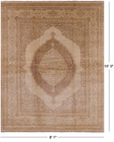 Persian Tabriz Hand Knotted Wool Rug - 8' 1" X 10' 3" - Golden Nile