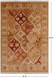 Peshawar Handmade Wool Rug - 6' 2" X 9' 0" - Golden Nile