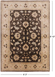 Peshawar Hand Knotted Wool Rug - 6' 3" X 8' 10" - Golden Nile