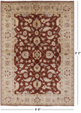 Brown Peshawar Hand Knotted Area Rug - 6' 6" X 9' 2" - Golden Nile