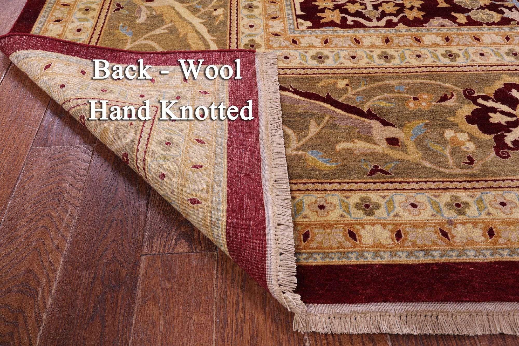 Persian Ziegler Hand Knotted Wool Rug 12' 2" X 14' 8" - Golden Nile