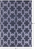 Moroccan Flat Weave Wool Area Rug - 6' 1" X 9' 1" - Golden Nile
