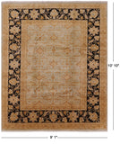 Peshawar Handmade Wool Area Rug - 9' 1" X 10' 10" - Golden Nile