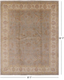 Grey Peshawar Hand Knotted Wool Area Rug - 8' 1" X 10' 1" - Golden Nile