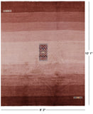 Persian Gabbeh Hand Knotted Wool Rug - 8' 3" X 10' 1" - Golden Nile