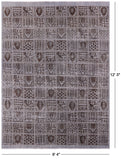 Grey Persian Overdyed Handmade Wool Area Rug - 9' 4" X 12' 3" - Golden Nile