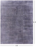Grey Persian Overdyed Handmade Wool Area Rug - 9' 8" X 12' 9" - Golden Nile
