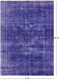 Persian Overdyed Handmade Wool Area Rug - 7' 4" X 10' 3" - Golden Nile