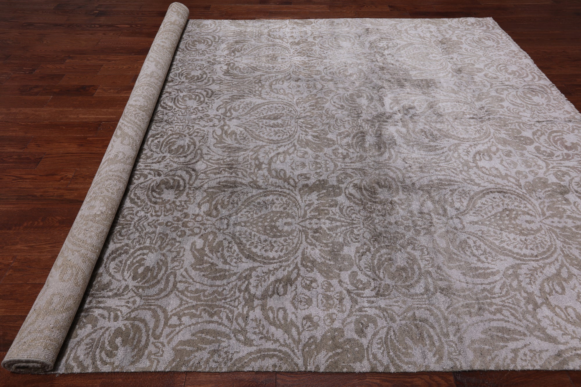 SUPER SALE Persian Handmade 100% Silk Rug - 8' 10" X 11' 8''