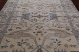 Ivory Handmade Turkish Oushak Wool Rug - 8' 0" X 10' 0"