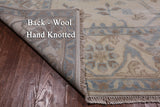 Ivory Handmade Turkish Oushak Wool Rug - 8' 0" X 10' 0"