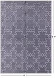 Grey Flat Weave Moroccan Wool Rug - 6' 1" X 9' 1" - Golden Nile