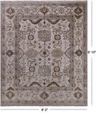 Ivory Turkish Oushak Hand Knotted Wool Rug - 8' 2" X 9' 10"