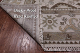 Ivory Turkish Oushak Hand Knotted Wool Rug - 8' 2" X 9' 10"