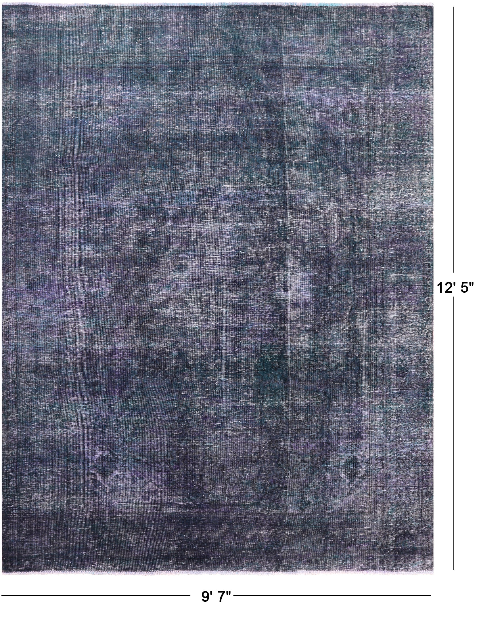 Persian Overdyed Handmade Wool Rug - 9' 7" X 12' 5" - Golden Nile