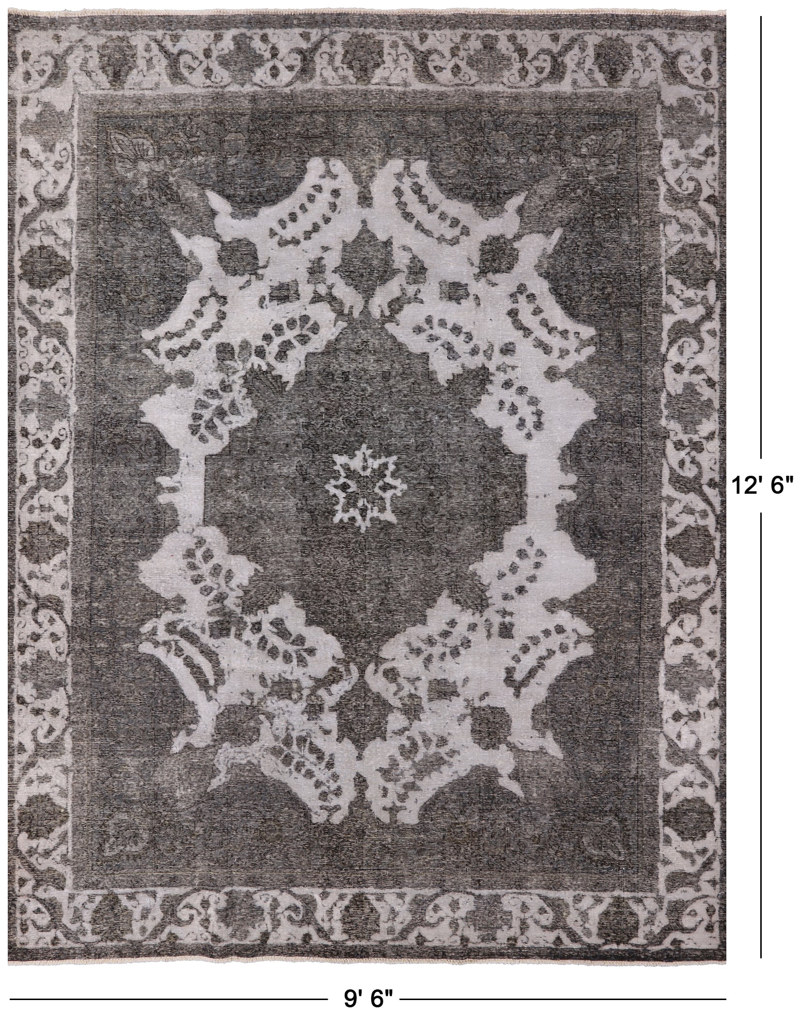 Persian Overdyed Hand Knotted Wool Rug - 9' 6" X 12' 6" - Golden Nile
