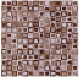 Wabi-Sabi Brown & White Square Natural Cowhide Hand Stitched Patchwork Rug - 6' 10" X 6' 10" - Golden Nile