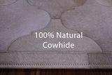 Champagne Natural Cowhide Hand Stitched Patchwork Rug - 3' 6" X 4' 11" - Golden Nile