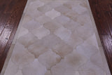 Champagne Natural Cowhide Hand Stitched Patchwork Rug - 3' 6" X 4' 11" - Golden Nile