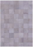 White Natural Cowhide Hand Stitched Patchwork Rug - 3' 4" X 4' 9" - Golden Nile