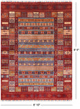 Tribal Persian Gabbeh Hand Knotted Wool Area Rug - 6' 10" X 9' 5" - Golden Nile