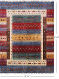 Tribal Persian Gabbeh Hand Knotted Wool Rug - 5' 11" X 7' 11" - Golden Nile