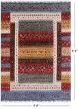 Persian Gabbeh Tribal Hand Knotted Wool Rug - 5' 9" X 8' 3" - Golden Nile