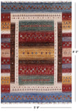 Persian Gabbeh Tribal Hand Knotted Wool Rug - 5' 9" X 8' 3" - Golden Nile