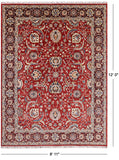 Red Fine Serapi Hand Knotted Area Rug - 8' 11" X 12' 0" - Golden Nile