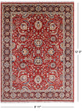 Red Fine Serapi Hand Knotted Area Rug - 8' 11" X 12' 0" - Golden Nile