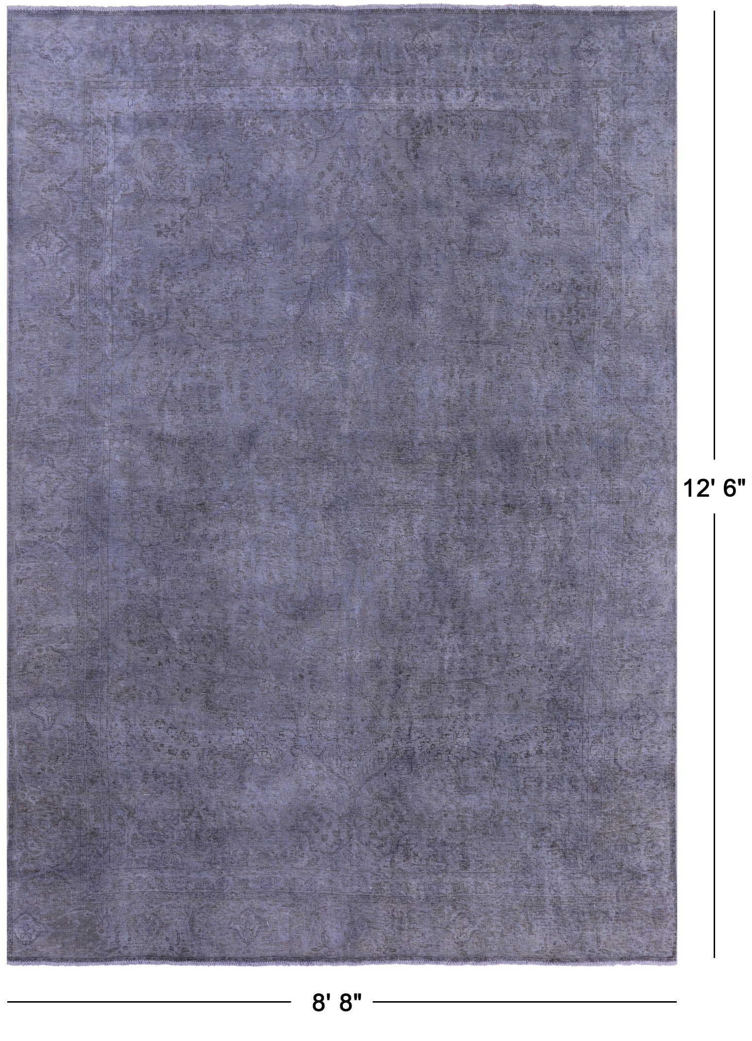 Persian Overdyed Hand Knotted Area Rug - 8' 8" X 12' 6" - Golden Nile