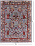 Grey Fine Serapi Hand Knotted Wool Area Rug - 10' 4" X 14' 0" - Golden Nile