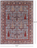 Grey Fine Serapi Hand Knotted Wool Area Rug - 10' 4" X 14' 0" - Golden Nile