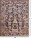 100% Silk With Oxidized Wool Handmade Area Rug - 8' 0" X 10' 0" - Golden Nile
