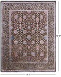 Pure Silk With Oxidized Wool Handmade Area Rug - 8' 1" X 10' 0" - Golden Nile