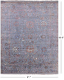 Contemporary Hand Knotted Wool & Silk Area Rug - 8' 1" X 10' 0" - Golden Nile